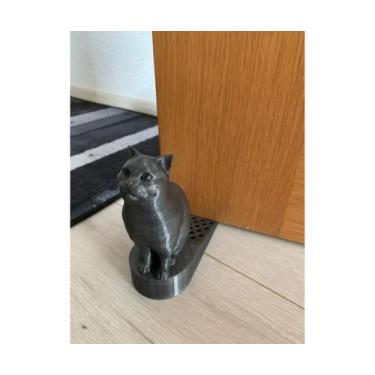 Imagem de Peso De Porta Aparador De Porta Cunha Calço Gato 3 Peças - Trinity 3D