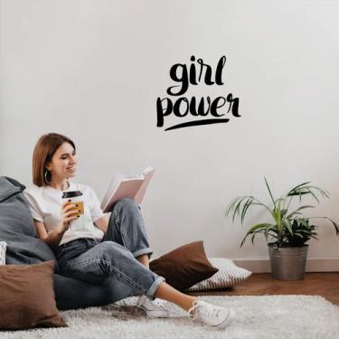 Imagem de Adesivo Frase Inglês Girl Power Poder Feminino Decoração - Kanto Store