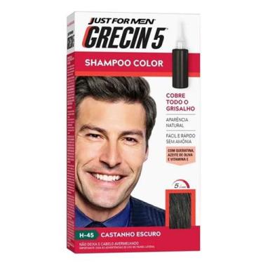 Imagem de Grecin 5 Shampoo Tonalizante Color Castanho Escuro