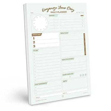Imagem de Oriday Bloco de notas para agenda diária, 52 sem data, 15 x 23 cm, rastreador de produtividade para organizar agenda, agenda, anotações, plano de refeição, saúde e fitness, trabalho simples por hora, lista de tarefas