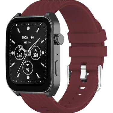 Imagem de Pulseira masculina de silicone Wemen, montagem e liberação rápida, confortável, leve e macia de 22 mm (vinho vermelho)