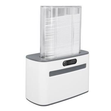 Imagem de Dispensador de fio sem toque, dispensador automático de fio dental, recarregável e recarregável, suporte higiênico para fio dental, com palitos de dente 100 unidades