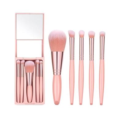 Imagem de Conjunto de pincéis de maquiagem tudo em um mini pincel cosmético facial multiuso base, sombra, sobrancelha e delineador, pincel Kabuki para blush e brilho labial ferramenta aplicadora de maquiagem em