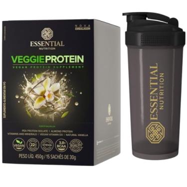 Imagem de Veggie Whey Protein Isolado - Box 15 Sachês - Essential Nutrition - Sabor Vanilla