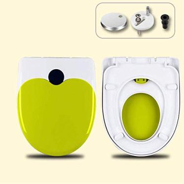 Imagem de Assento sanitário para pais e filhos Conjunto de assento sanitário adulto infantil 2 em 38 Assento sanitário com fechamento suave e tampa de vaso sanitário ideal em formato quadrado de liberação