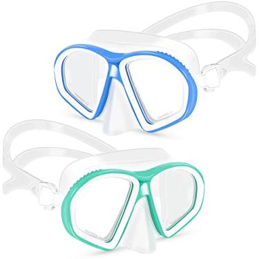Imagem de Supertrip Óculos De Natação Para Crianças, Máscara De Natação Com Cobertura Para O Nariz, Máscara De Mergulho Com Snorkel De Vidro Temperado Para Meninos E Meninas De 6 A 14 Anos