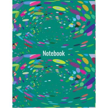 Imagem de Notebook: Cute Turquoise Multicolor Elliptical Composition/Assignment Notebook – College Ruled 120 Pages – Large 8.5” x 11” Paperback.