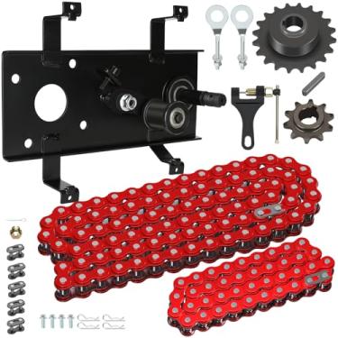 Imagem de CILOYU Kit de capa de montagem de eixo de mini bicicleta compatível com Coleman CT200U CT200U-EX BT200X Eixo M200 Baja Warrior MB200 196cc 212 200cc 6,5HP Motor Powersports peças 420 corrente e roda