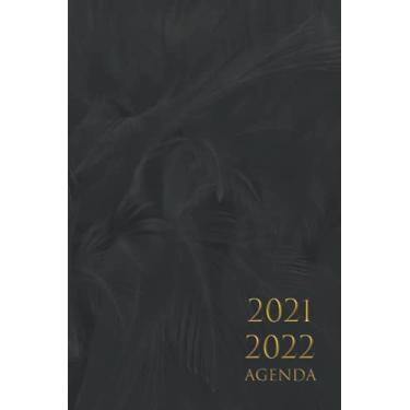 Imagem de Agenda 2021 2022: Organizator settimanale mensile per 2 Anni, Giugno 2021 - Giugno 2022 A5, Agenda 21-22 giornaliera, Pianificatore, Calendario, Diario, nero