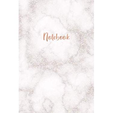 Imagem de Notebook: Faux Glitter Gold Marble and Rose Gold - Dotted Bullet Grid Journal (6 x 9 inches) - 120 Dot Pages