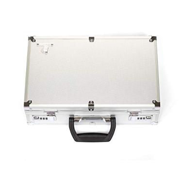 Imagem de Estojo de armazenamento de metal com trava prata para TCG, Deck Box, MTG, Magic, FaB, PTCG, EDH, YGO, Commander, Dominion, Trading Cards