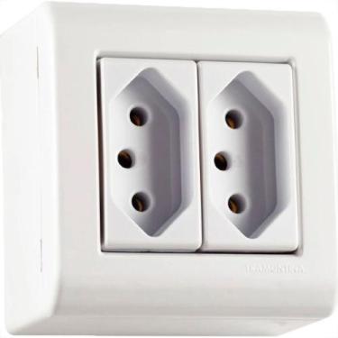 Imagem de Sistema Box Tramontina Lizflex 2 Tomadas 2P+T. 20A. - 57304/025 - TRAM