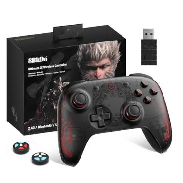 Imagem de 8Bitdo Ultimate 2C Wireless Controller, with Hall Effect Joysticks and Hall Triggers, 1000Hz Polling Rate, and Remappable L4/R4 Bumpers for Windows PC and Android - Black Myth: Wukong