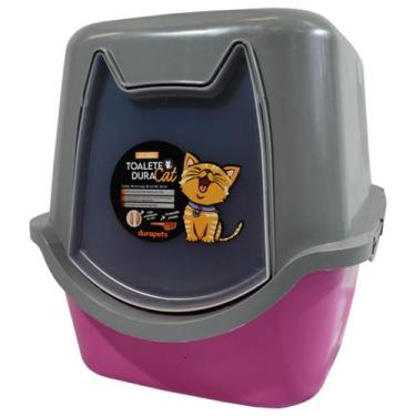 Imagem de Kit Caixa de Areia Fechada Banheiro Para Gato Duracats - Durapets, Ros