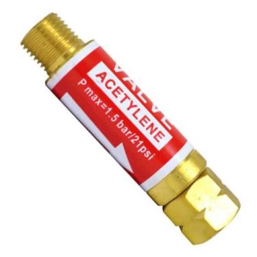 Imagem de Válvula Corta Chama Acetileno Glp Regulador RG - Galzer