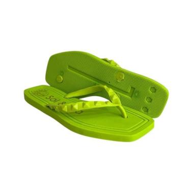 Imagem de Chinelo Quadrado Feminino Confortável Macio Casual Verão Lançamento - 