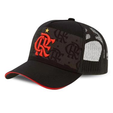 Imagem de Boné Trucker Supercap Flamengo Zico - Preto-Masculino