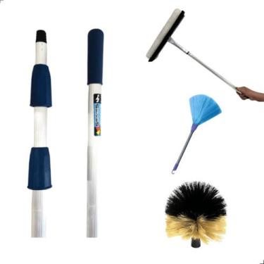 Imagem de Cabo Extensor 6 Metros com Rodo 35cm e Vassoura Teto com Espanador de 