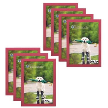 Imagem de Kit 7 Molduras Porta Retrato 20X30 Rosa - Santamaria Molduras