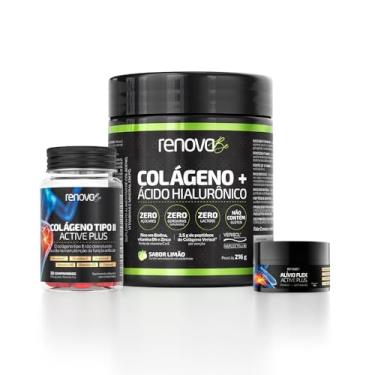 Imagem de Kit Colágeno Hidrolisado Verisol + Colágeno Tipo 2 para Osssos e articulações + Balm massageador Alivio Dores -Renova Be (216 gramas, Limão)