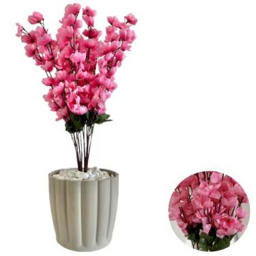 Imagem de Pessegueiro Cerejeira Artificial + Vaso Polietileno Completo - PlantaI