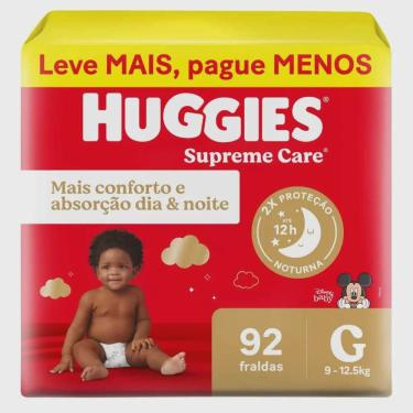 Imagem de Fralda huggies supreme care G max 92 unidades