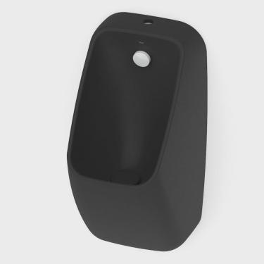 Imagem de Kit com 3 Mictório Rimless com Entrada Superior Proton Square Roca Matte Black