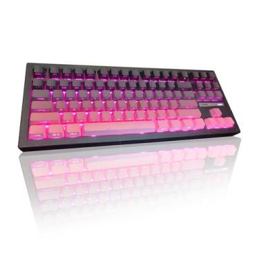 Imagem de Teclado mecânico sem fio para jogos ZORNHER ZH870 rosa