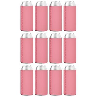 Imagem de TahoeBay 6 Slim Can Sleeves - Coolers de cerveja de neoprene em branco - Compatível com RedBull de 340 ml, Michelob Ultra, Seltzer de garra branca, Strawberry, 12oz, 12
