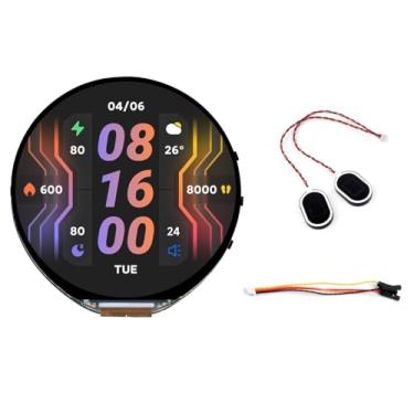 Imagem de waveshare Placa de desenvolvimento de tela redonda ESP32-S3 4.7 cm Resolução 360×360 LCD colorido 262K, processador LX7 Dual-core de 32 bits, suporta WiFi e Bluetooth