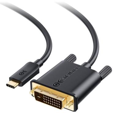 Imagem de Cabo Adaptador de Vídeo - USB-C > DVI 1,8m - Cable Matters 201039-BLK-6 (Preto, FHD, Thunderbolt 3)