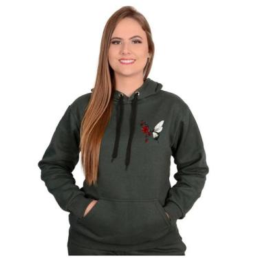 Imagem de Moletom Blusa de Frio Feminina Estampa Tumblr Em Algodão Cores - Metho