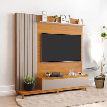 Imagem de Painel Tv 65 Polegadas Ripado Jakarta Moderno Luapa Moveis