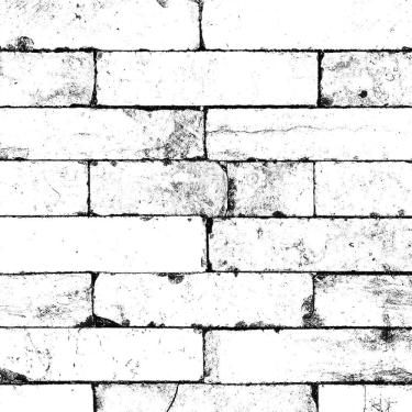 Imagem de Papel De Parede Essencial Tijolo Branco E Preto Ess1055