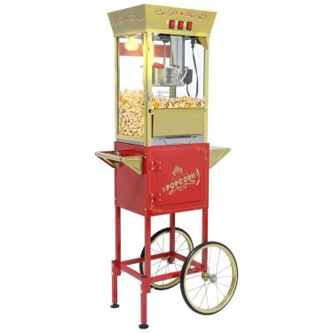 Imagem de Pipoqueira 350ml com Carrinho, Estilo Retrô, Alta Capacidade, Base, Rodas, Caldeira Inox, Deck - Ideal para sua festa!FammyLoft