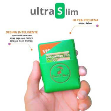 Imagem de Carteira Masculina Porta Cartão De Couro Legítimo Modelo Ultra Slim Ma