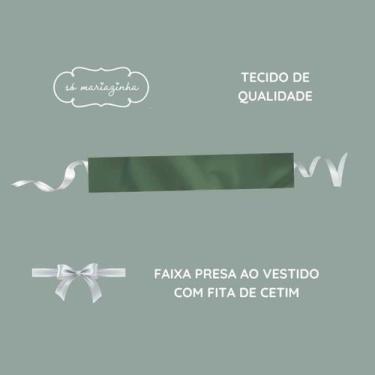 Imagem de Faixa Lisa VERDE OLIVA Infantil Acessorio Festa Casamento Batizado Dam