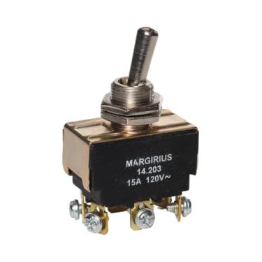 Imagem de Chave 14203 Interruptor Alavanca Bipolar Reversora 15A 3 Posições Fixa Margirius