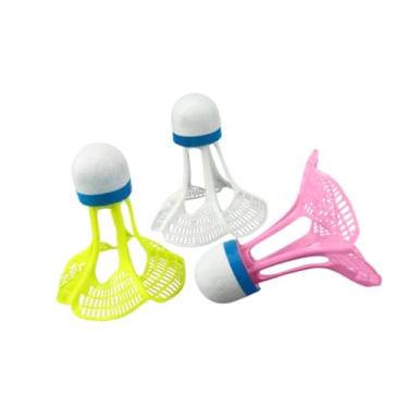 Imagem de oshhni 3x Petecas de Badminton de Nylon à Prova de Vento, Petecas de Exercício Estáveis ​​para Pradarias Esportivas, Todos os Níveis, Jogador de Praia