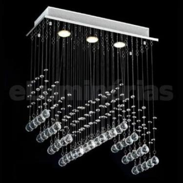 Imagem de Lustre Para Sala, Quarto, Cozinha, Sala De Jantar Cristal K9 Base 18x70 90cm