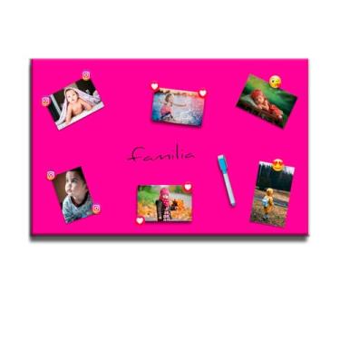 Imagem de Planner Mural Quadro de Fotos Coloridos - Quadro Branco (Pink, 50x80cm)