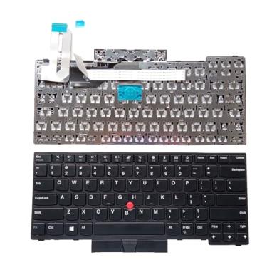 Imagem de Siakoocty Teclado de substituição para laptop US Layout para Lenovo ThinkPad L380 L480 L490 E480 E485 E490 T480S T495 T490 P43s 01YP548 L390 com moldura, TrackPoint, sem retroiluminação preta