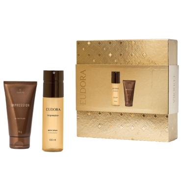 Imagem de Kit Eudora Impression Gel Creme Pós Barba 75g + Desodorante Body Spray 100ml