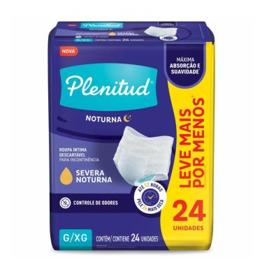 Imagem de Roupa Íntima Plenitud Noturna para Incontinência G/XG 24 Unidades