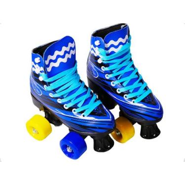 Imagem de Kit Patins Com 4 Rodas Otimo Para Esportes Com Kit Proteção Para Mais 