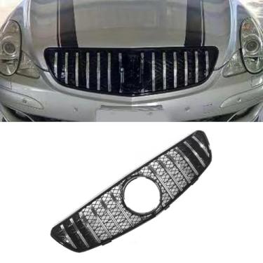 Imagem de Grade de para-choque de carro tiras decorativas kit de corpo grade de corrida grade de para-choque dianteiro para R-class W250 2007-2010 exterior (preto)