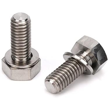 Imagem de Bicicleta freio cabo fixação parafuso liga titânio alta resistência leve durável travagem cabo fixação parafuso para Brompton bicicleta dobrável 2 parafusos 2 juntas