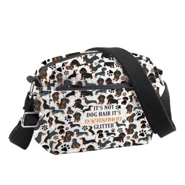 Imagem de BDPWSS Bolsa tiracolo Dachshund It's Not Dog Hair It's Dachshund Glitter Puppy Lover Gift Dog Mom Gift Dog Owner Shoulder Bag, Dach Glitter Cb