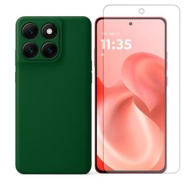 Imagem de Capa Aveludada Para Motorola Moto G86 + Pelicula Hidrogel - GR Global 