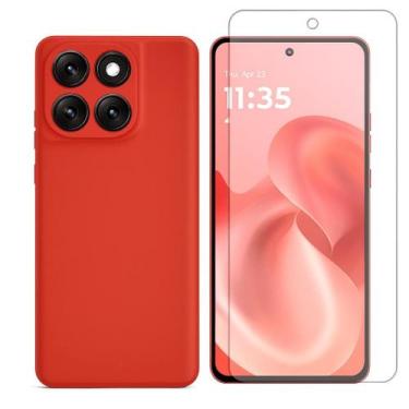 Imagem de Capa Aveludada Para Motorola Moto G86 + Pelicula Hidrogel - GR Global 